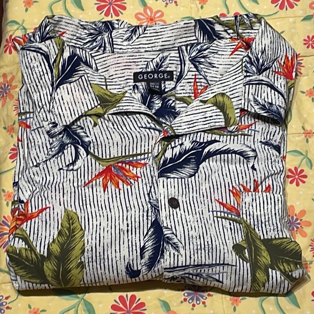George Floral Button Down Shirt. Size 3XL (54-56)